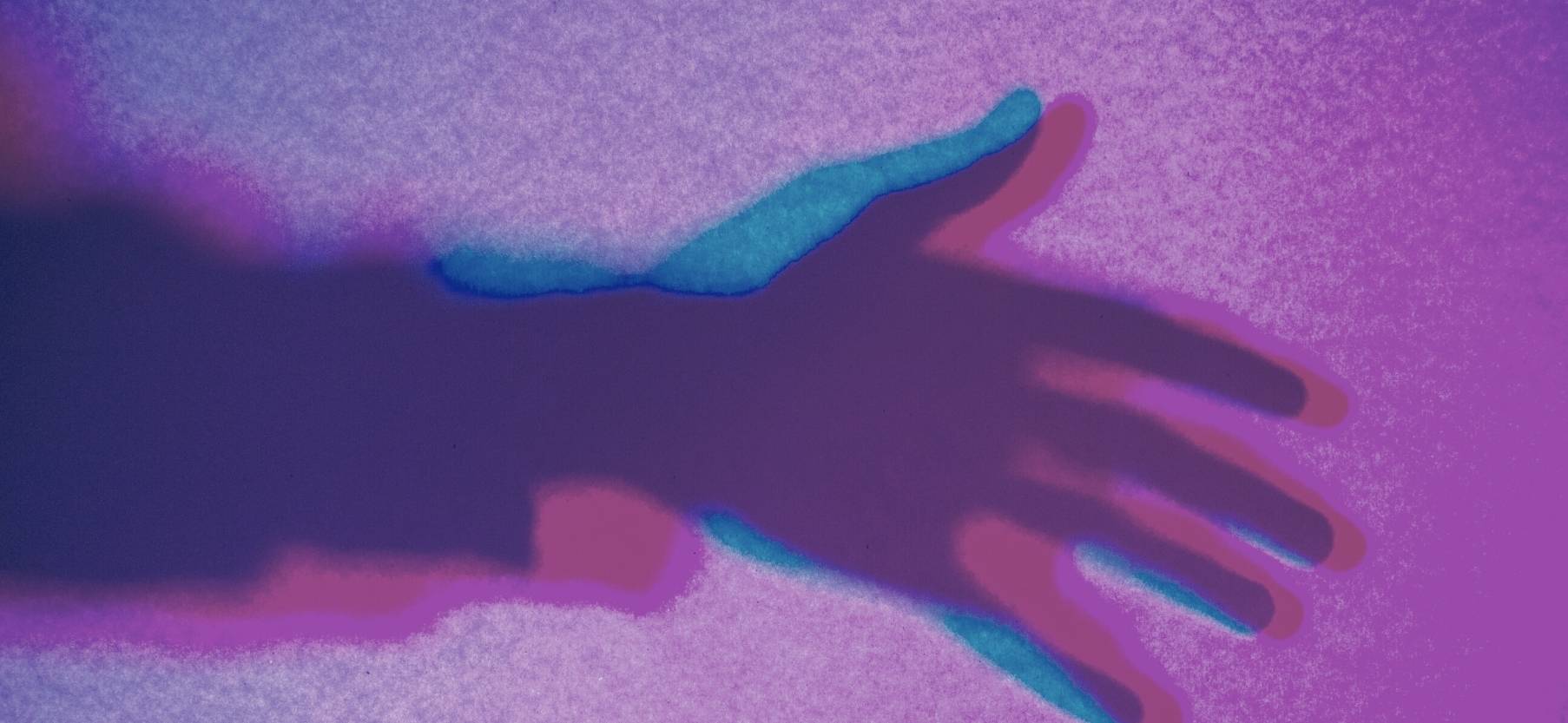 Beatrice Society - Reiki hand with purple filter